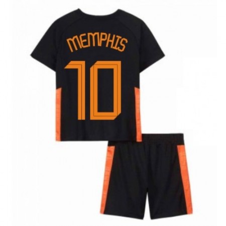 Camisetas Países Bajos Memphis Depay 10 Niños Segunda Equipacion  Eurocopa 2020